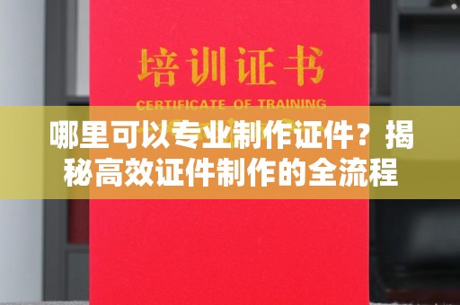 彬县哪里可以专业制作证件？揭秘高效证件制作的全流程